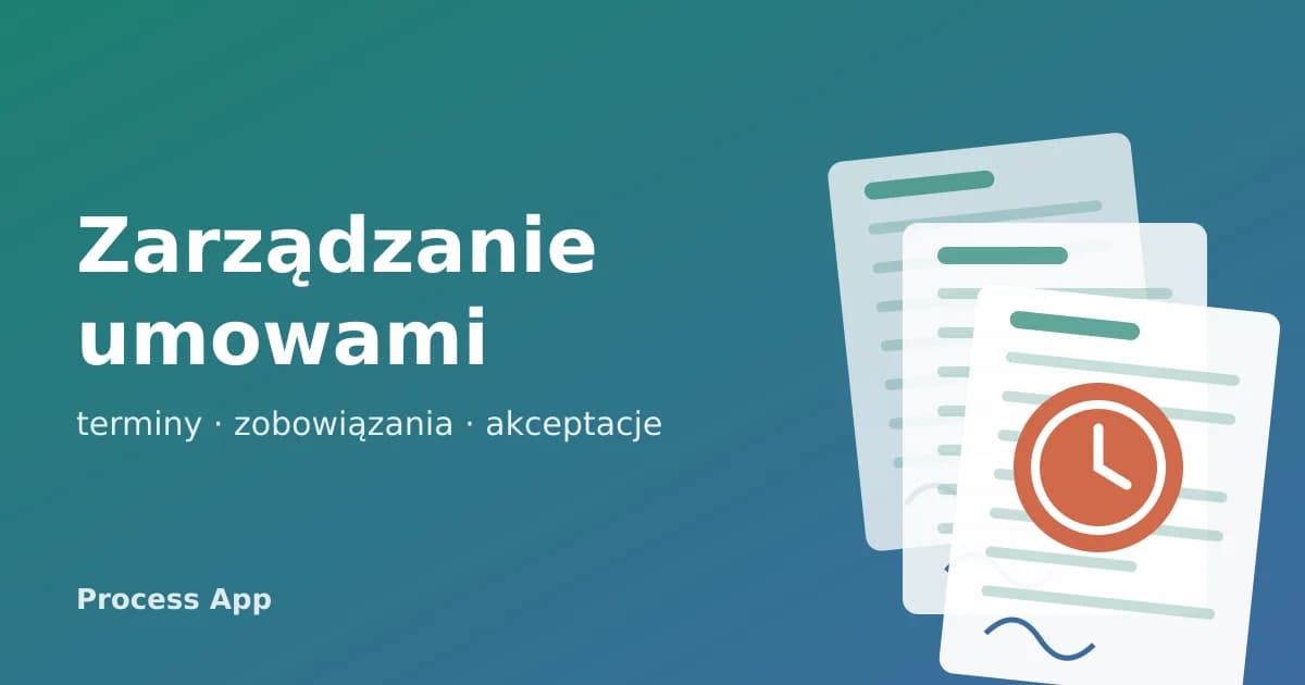 Zarządzanie umowami — terminy, zobowiązania i akceptacje umów w firmie