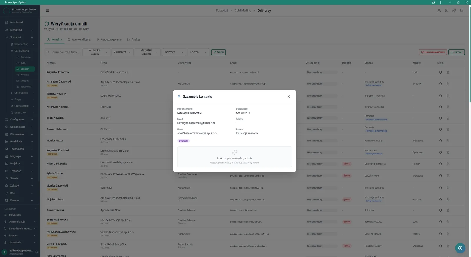 Cold mailing — ekran 6