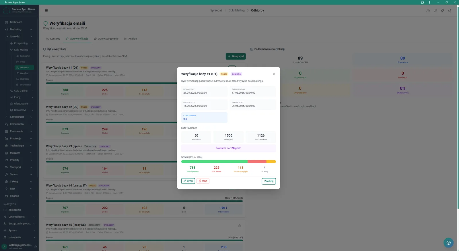 Cold mailing — ekran 7