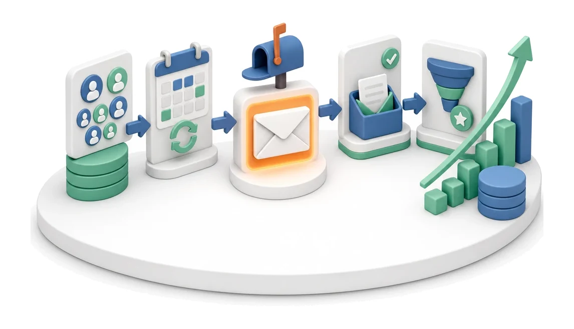 Cold mailing — ekrany modułu w Process App