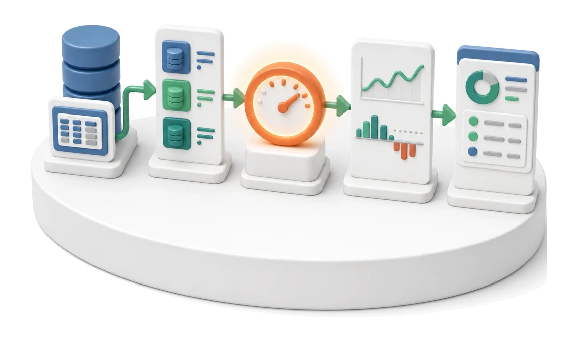 Monitorowanie wskaźników — ekrany modułu w Process App