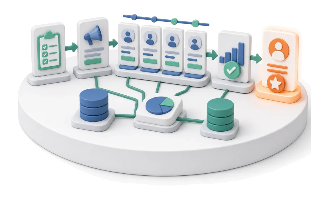 Rekrutacja — ekrany modułu w Process App