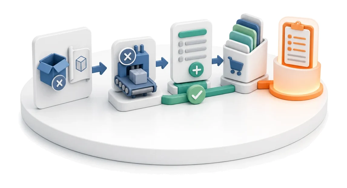 Zgłoszenie zapotrzebowania — ekrany modułu w Process App